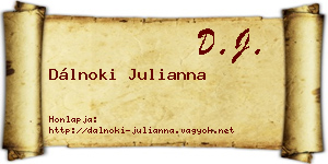Dálnoki Julianna névjegykártya